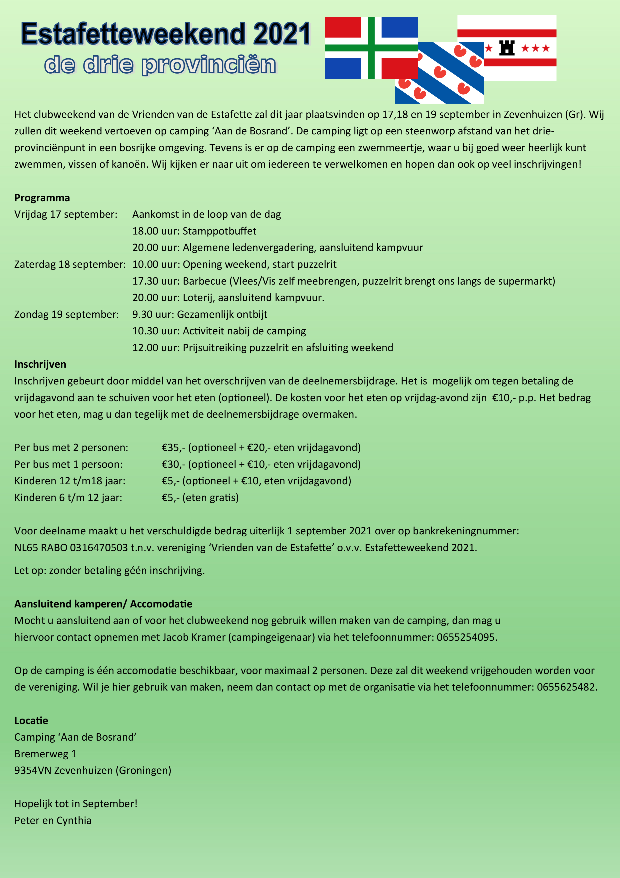 Estafette Weekend 2021 "de drie provinciën"