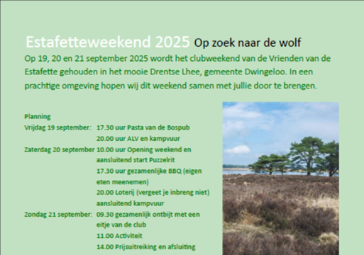 Estafette weekend 2025